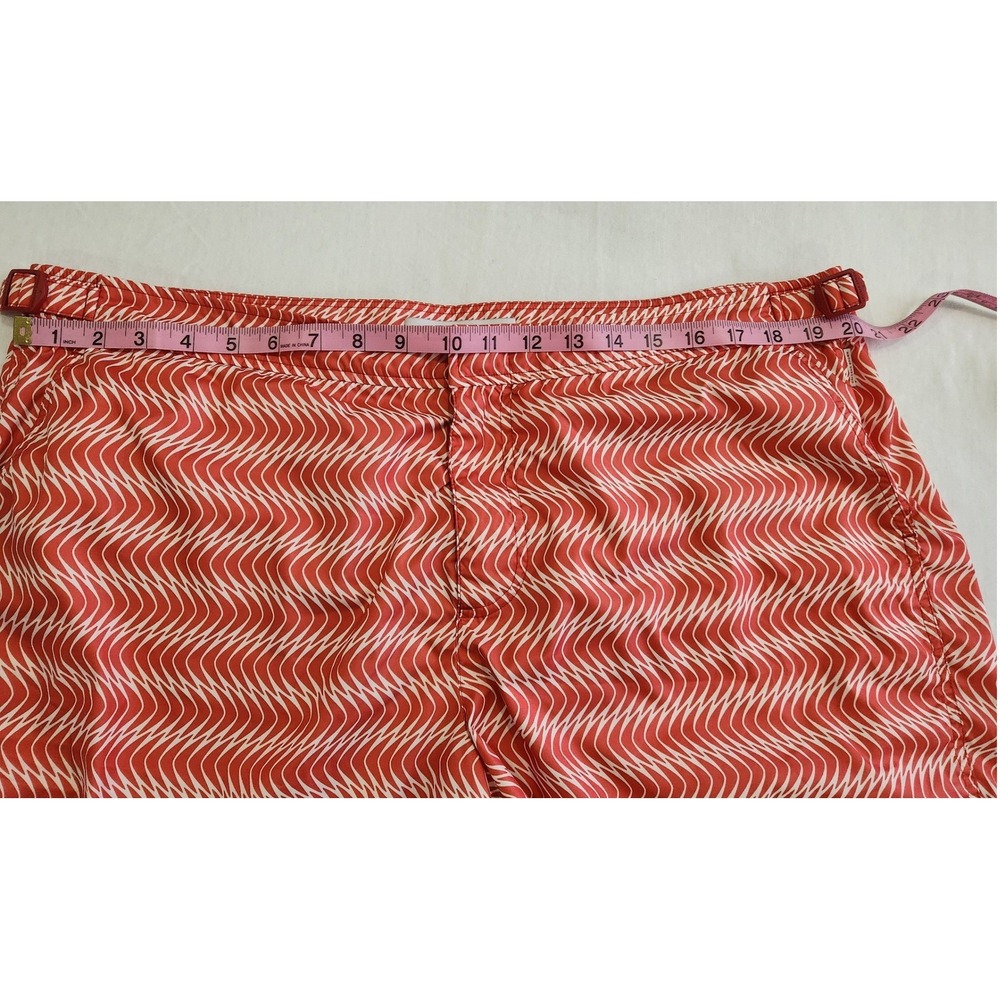Orlebar Brown Jack Swim Shorts Orange White‎ Wavy Print Mens 40 OB Classic - Picture 5 of 7